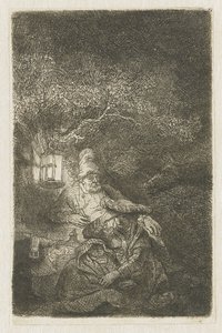 The Rest on the Flight into Egypt: A Night Piece by Rembrandt van Rijn