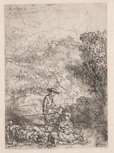 The Shepherd and His Family by Rembrandt van Rijn