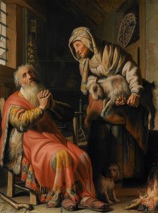 Tobit Accuses Anna. 1626 by Rembrandt van Rijn