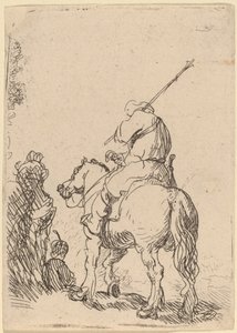 Turbaned Soldier on Horseback by Rembrandt van Rijn