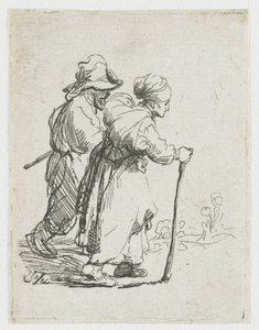 Two Tramps, a Man and a Woman by Rembrandt van Rijn