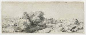 View of the Diemerdijk with a Milkman and Cottages by Rembrandt van Rijn