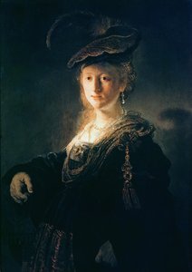 Young Woman in Fancy Dress by Rembrandt van Rijn