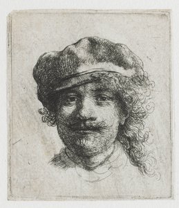 Self-Portrait with Beret by Rembrandt van Rijn