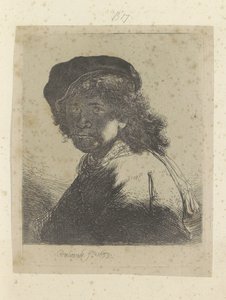 Self-Portrait with Beret and Scarf, Face in Shadow (Recueil de quatre-vingt-cinq estampes originales)