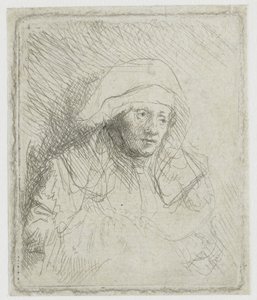 Sick Woman with a White Headscarf (Saskia) by Rembrandt van Rijn