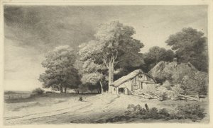 Farmhouse by a Road by Remigius Adrianus Haanen