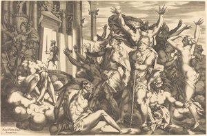 The Conquest of Ignorance by René Boyvin after Rosso Fiorentino