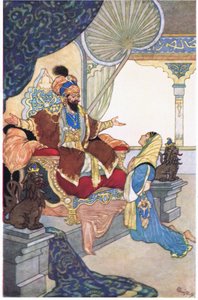 Fetnab and the Caliph, 1930s by René Bull