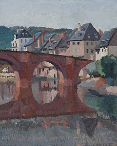 Reflection of the Bridge on the Lot at Espalion, Aveyron by René Fontayne