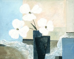 Modern Floral Still Life by Renate Holzner