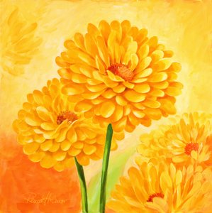 Vibrant Yellow Blooms by Renate Holzner