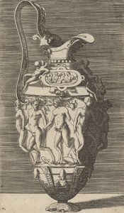 Vase with Dancing Women and Satyrs by Rene Boyvin