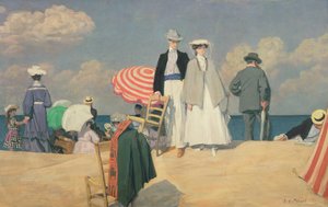 The Beach at Cabourg by René François Xavier Prinet