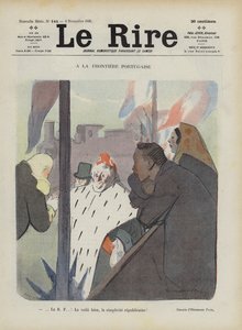 At the Portuguese Frontier. Illustration for Le Rire