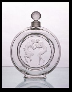Le Baiser du Faune, Clear Glass Scent Bottle for Molinard by Lalique by Rene Jules Lalique