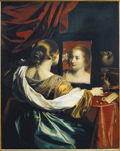 Vanity or Young woman at her toilet by Renieri