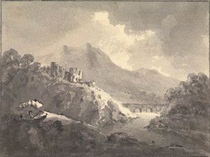 Landscape with a Castle and a Bridge by Rev. William Gilpin