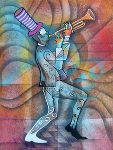 Abstract Jazz Musician
