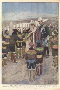 The King and Queen of Denmark, Alexandrine, to the Greenland Eskimos by Riccardo Salvadori