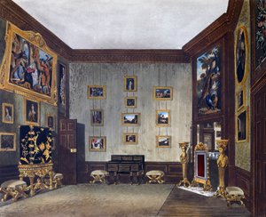 Writing room of King, From The History of the Royal Residences by Richard (after) Cattermole