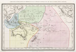 Map of the Pacific Ocean by John Pardon