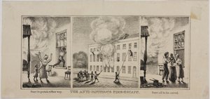 The Anti-Ignitious Fire Escape, Mid 19th Century by John Pardon