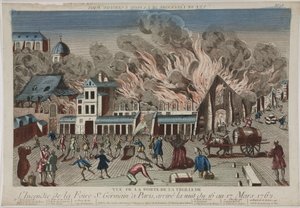View of the Fire at St Germain, Paris