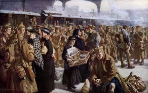 Victoria Station, WW1, Leaving for France