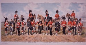 Scottish Regiments of the British Army in 1895 by Richard (after) Simkin