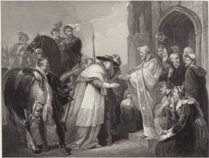 Cardinal Wolsey at Leicester Abbey (engraving)