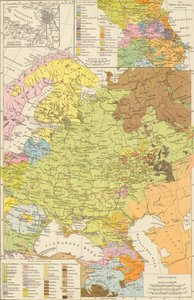 Volkerkarte von Russland. 1881 A by Richard Andree