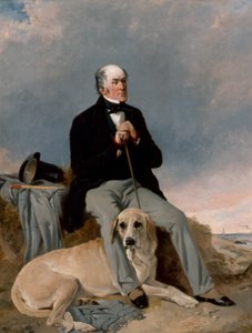 Portrait of a Gentleman with his Labrador