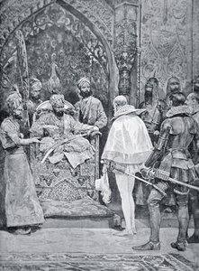 Akbar the Great Receives Queen Elizabeth