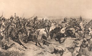 The Charge of the 21st Lancers at the Battle of Omdurman by Richard Caton (after) Woodville