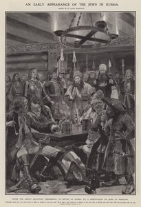 An Early Appearance of the Jews in Russia by Richard Caton II (after) Woodville