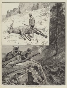 Wapiti-Hunting in North America (engraving)