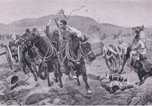 Field artillery coming into action by Richard Caton II Woodville