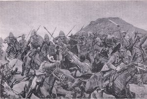 The Battle of Elandslaagte: The Cavalry Charge by Richard Caton II Woodville
