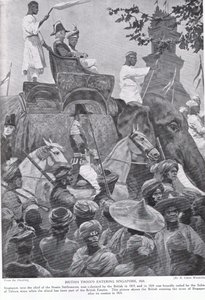 British troops entering Singapore, illustration from 