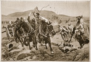 Field Artillery Coming into Action, Illustration from 