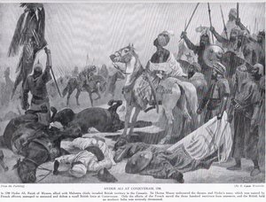 Hyder Ali at Conjeveram in 1780, illustration from Hutchinson