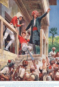 The Attack on the House of Sir Alexander Burnes by Richard Caton Woodville