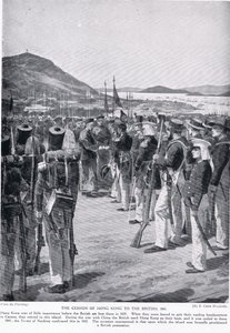 The cession of Hong Kong to the British, illustration from 