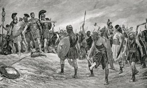 Vespasian Rescued by His Son Titus, Illustration from 
