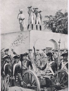 Battle of Plassey, 23rd June 1757: Clive on the Roof of Nawab Surat-ud-Daula