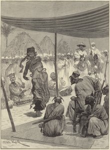 Dance before the King of the Sofas in West Africa by Richard Caton Woodville junior