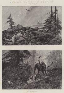 Hunting Wapiti in Montana by Richard Caton Woodville junior