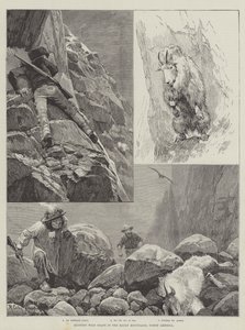 Hunting Wild Goats in the Rocky Mountains, North America by Richard Caton Woodville junior