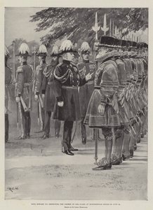 King Edward VII inspecting the Yeomen of the Guard at Marlborough House on 25 June